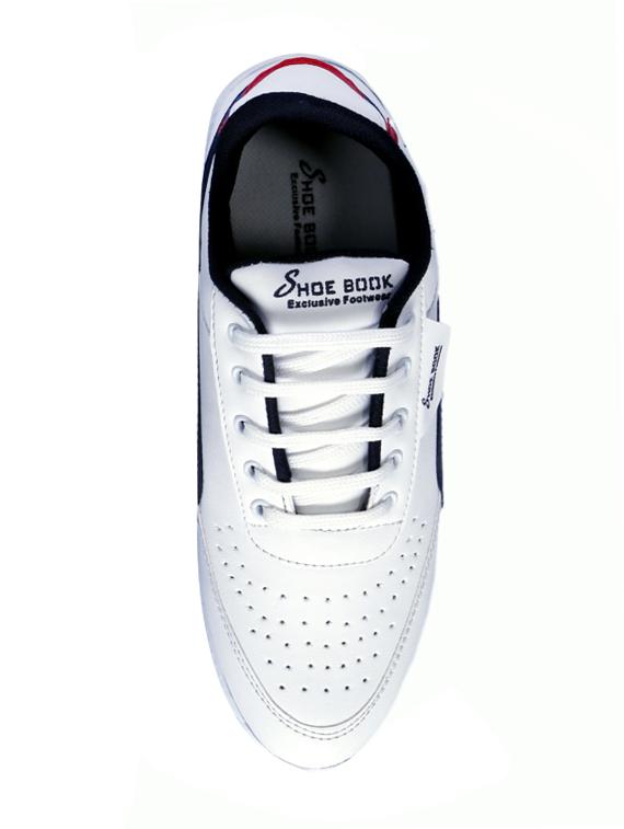 white leatherette lace up shoes - 16187602 - Zoom Image - 4