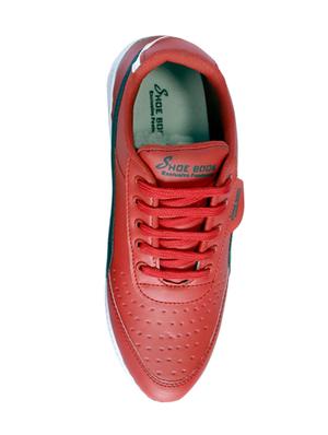 red leatherette lace up shoes - 16187603 - Standard Image - 4