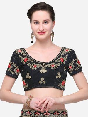 zari embroidered a-line lehenga - 16187990 - Standard Image - 4