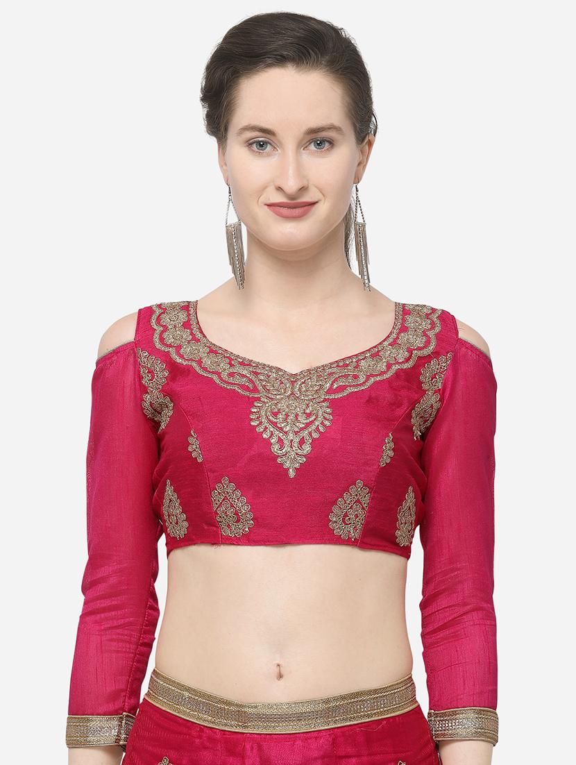 zari embroidered a-line lehenga - 16187998 - Zoom Image - 4
