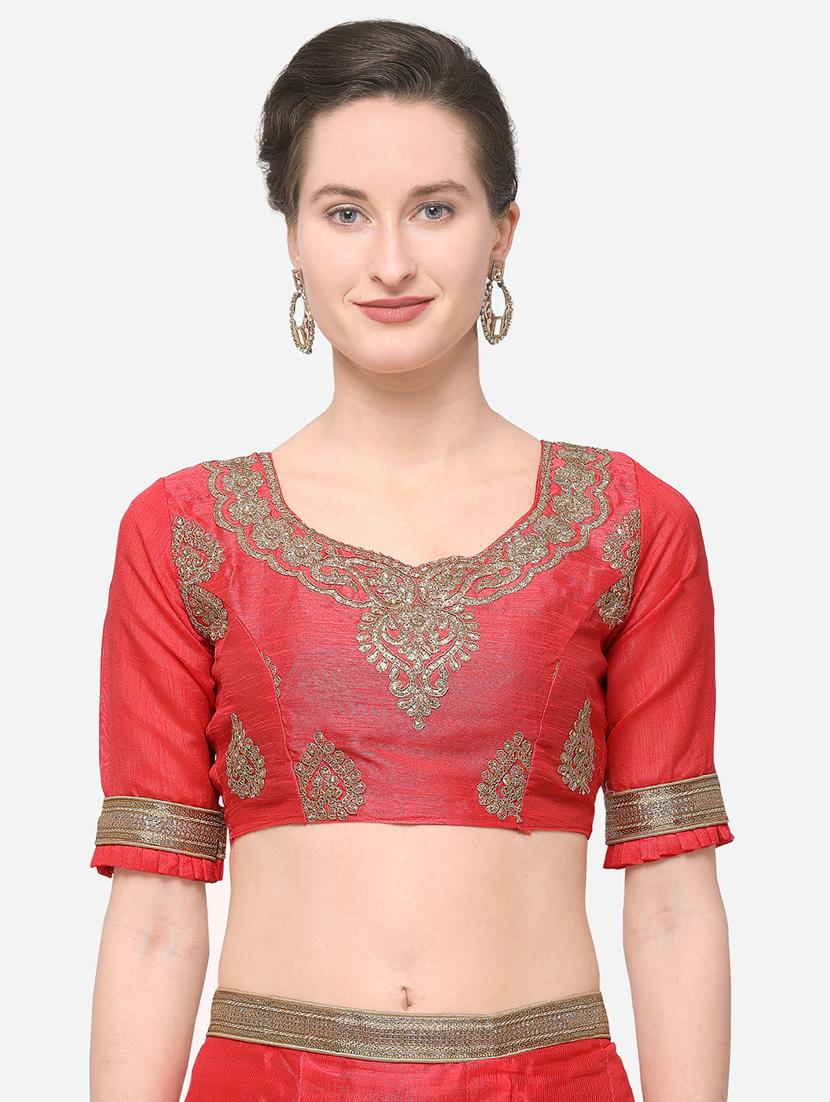 zari embroidered a-line lehenga - 16187999 - Zoom Image - 4