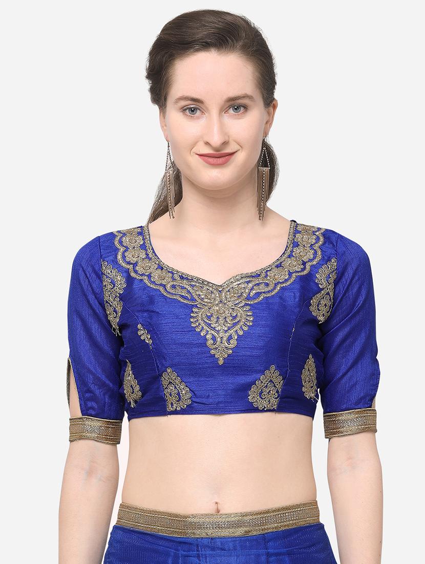 zari embroidered a-line lehenga - 16188001 - Zoom Image - 4