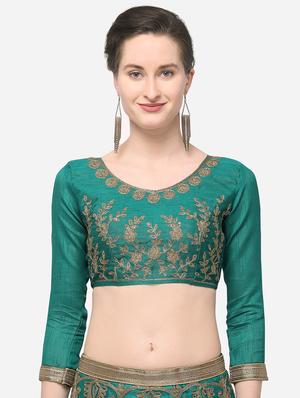 zari embroidered a-line lehenga - 16188003 - Standard Image - 4