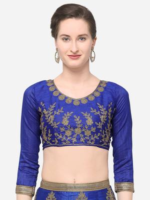 zari embroidered a-line lehenga - 16188005 - Standard Image - 4