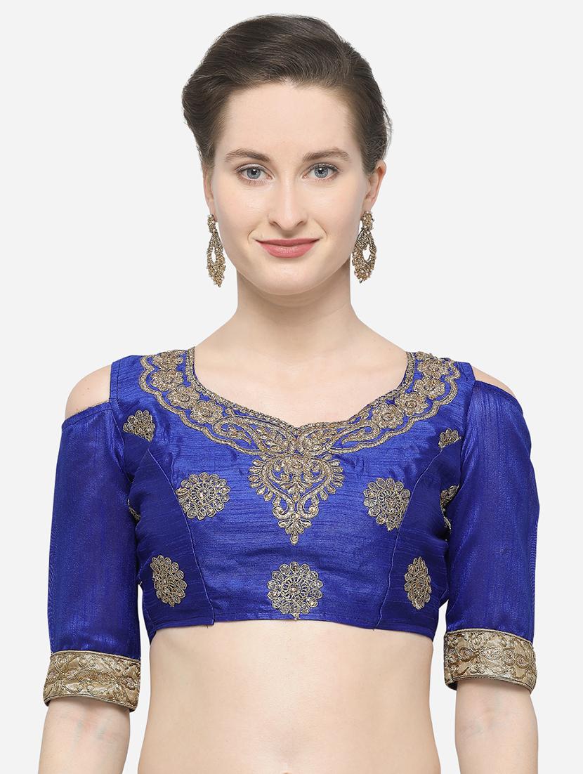 zari embroidered a-line lehenga - 16188007 - Zoom Image - 4
