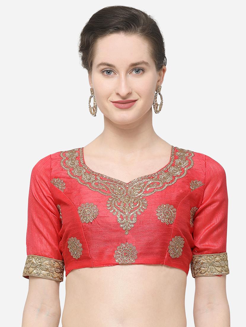 zari embroidered a-line lehenga - 16188008 - Zoom Image - 4