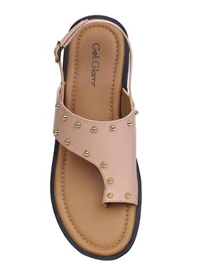 pink flat forms sandals - 16189913 - Standard Image - 4