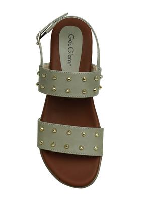 green back strap sandals - 16189932 - Standard Image - 4