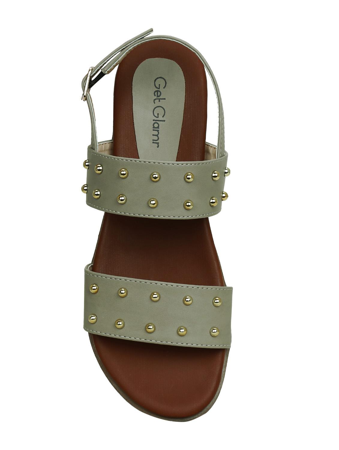 green back strap sandals - 16189932 - Zoom Image - 4
