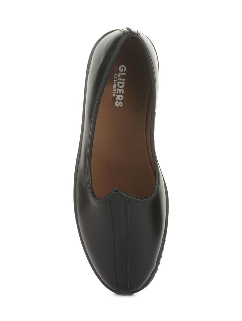 black leatherette slip on jutis - 16190798 - Zoom Image - 4