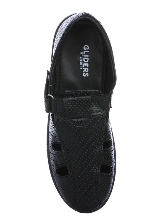 black leatherette back strap sandals - 16190958 - Zoom Image - 4