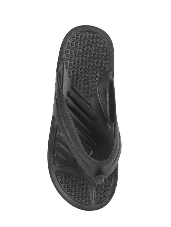 black pvc toe separator flip flops - 16191018 - Zoom Image - 4