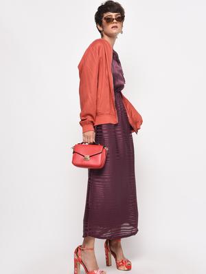 ruffle detail striped maxi dress - 16192775 - Standard Image - 4