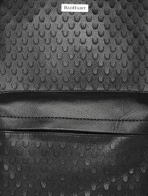 textured black canvas backpack - 16193259 - Standard Image - 4