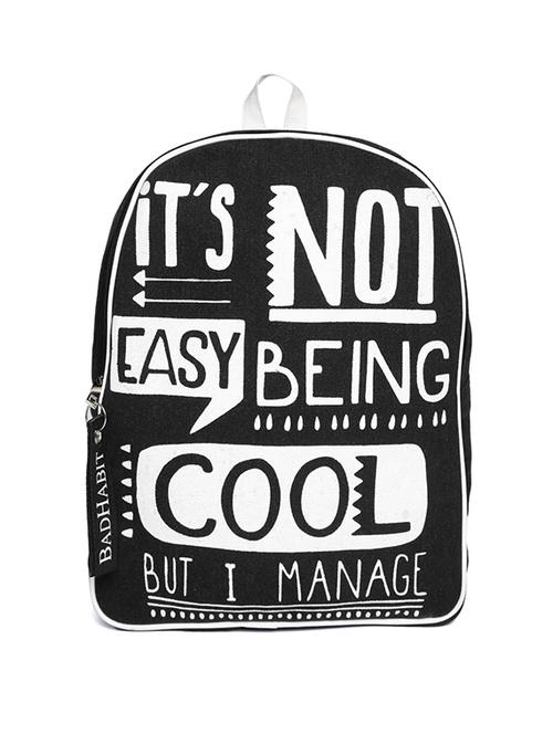 black & white canvas backpack - 16193281 - Standard Image - 1