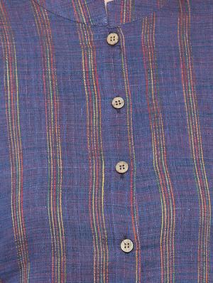 striped printed straight kurta - 16193800 - Standard Image - 4