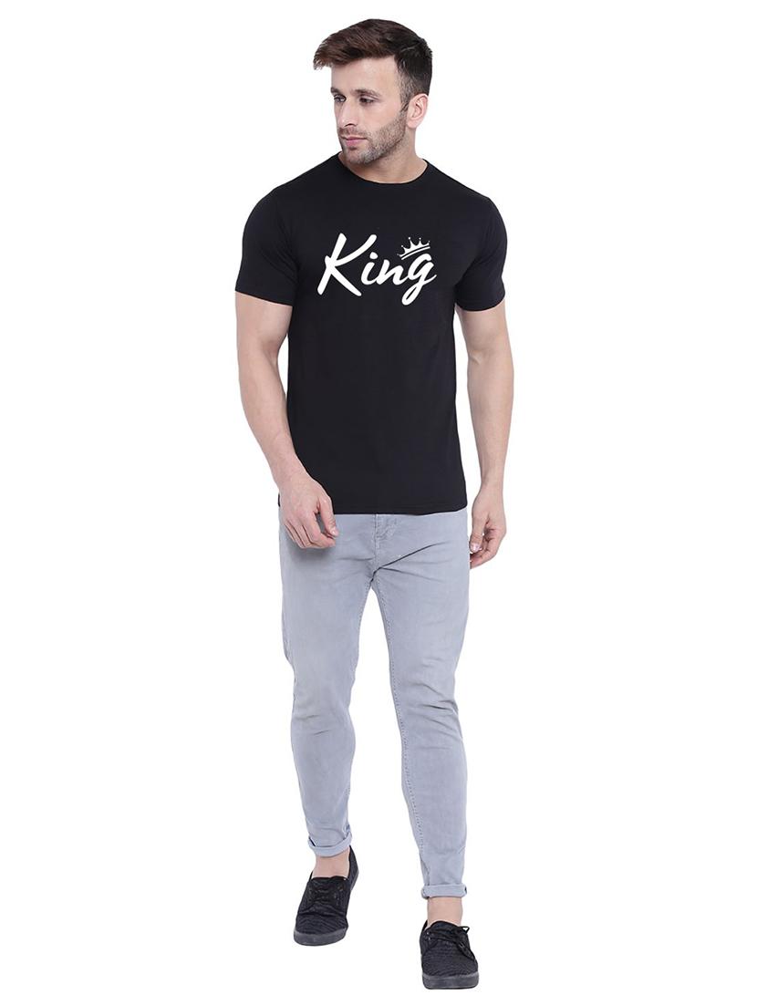 black typographic chest print t-shirt - 16194608 - Zoom Image - 4