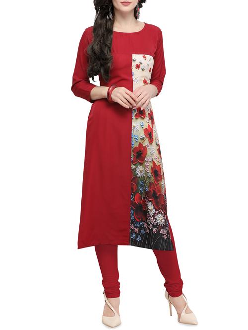 digital printed straight kurta - 16195393 - Very Small Image - 1
