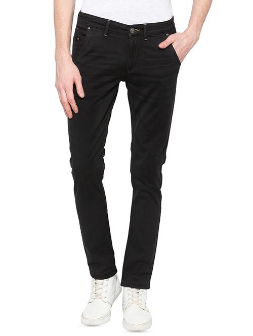 black cotton plain jeans - 16197861 - Standard Image - 1