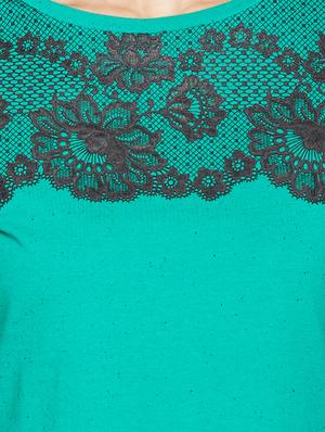 lace detailed round neck top - 16198418 - Standard Image - 4