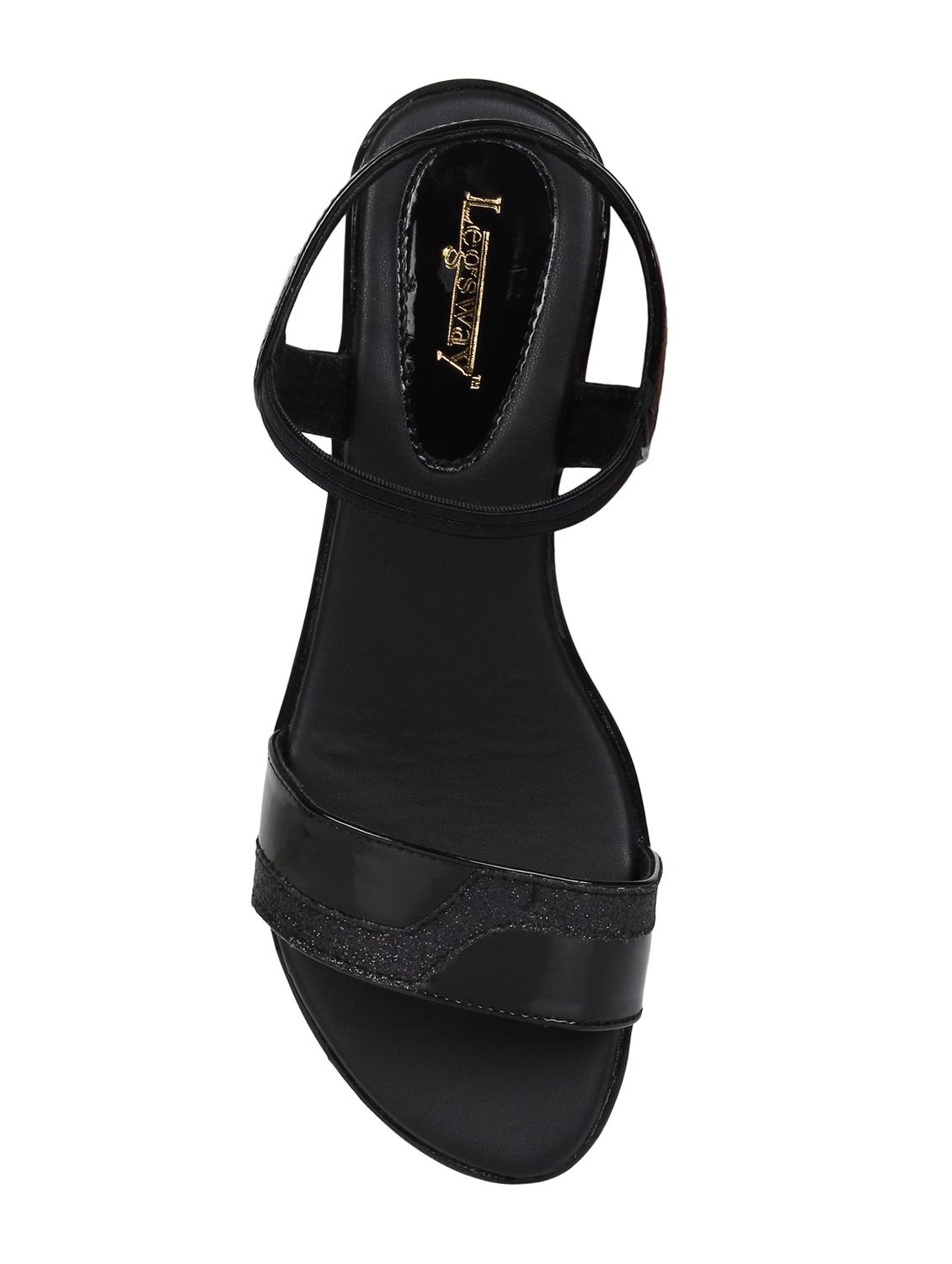 black back strap sandals - 16198563 - Zoom Image - 4