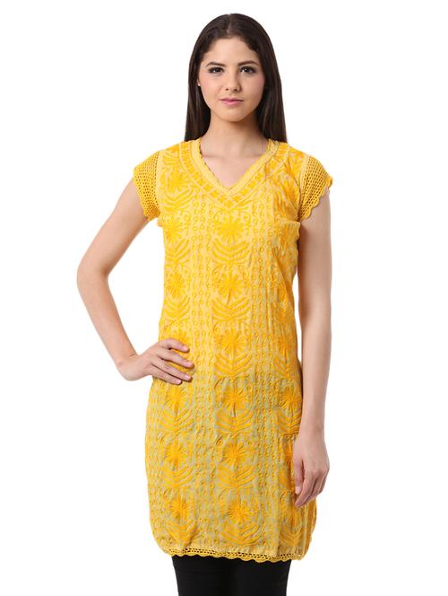 Chikankari straight kurta - 16199389 - Standard Image - 1