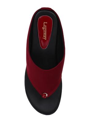maroon toe separator sandals - 16199566 - Standard Image - 4