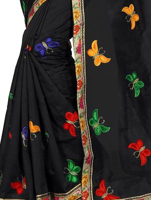 conversational embroidered saree with blouse - 16200101 - Standard Image - 4