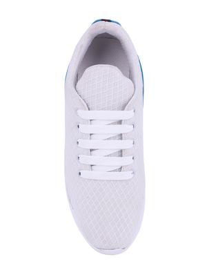 white mesh lace up sport shoes - 16200490 - Standard Image - 4