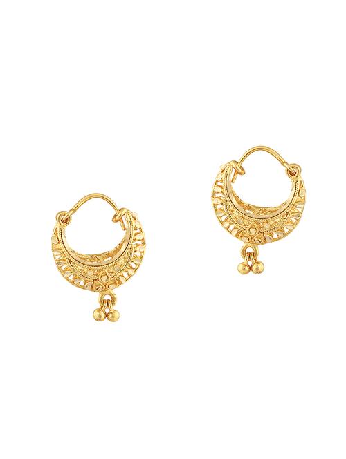 gold metal studs earring - 16201365 - Standard Image - 1