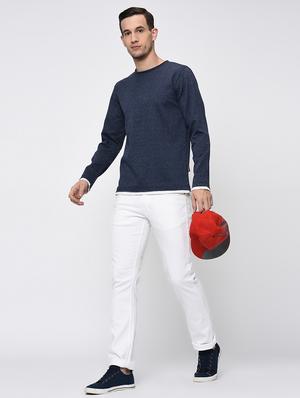 blue solid tshirt - 16201999 - Standard Image - 4