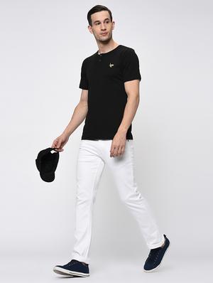 black solid t-shirt - 16202011 - Standard Image - 4