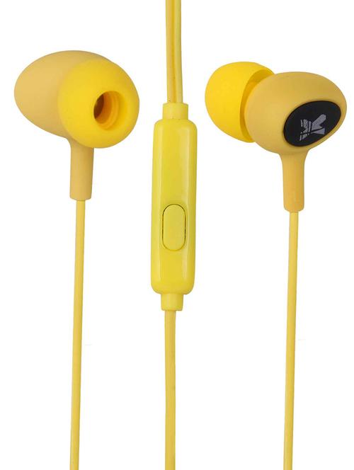 yellow plastic in ear phones - 16202072 - Standard Image - 1