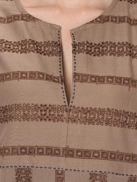crochet a-line kurta - 16202651 - Zoom Image - 4