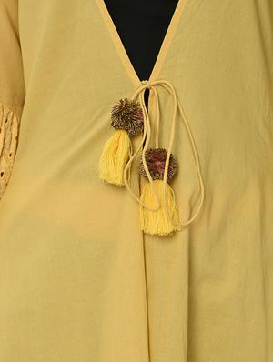 yellow cotton shrug - 16202875 - Standard Image - 4