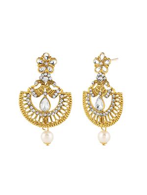 gold brass maang teeka - 16203108 - Standard Image - 4