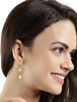 gold brass maang teeka - 16203108 - Standard Image - 7