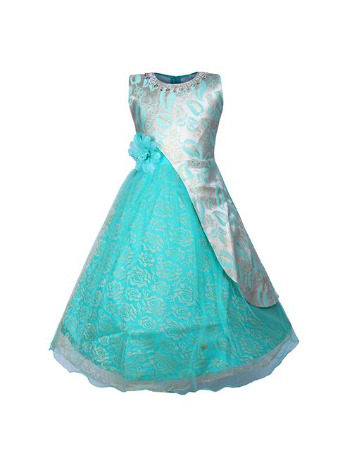 light blue net party gown - 16203367 - Standard Image - 1