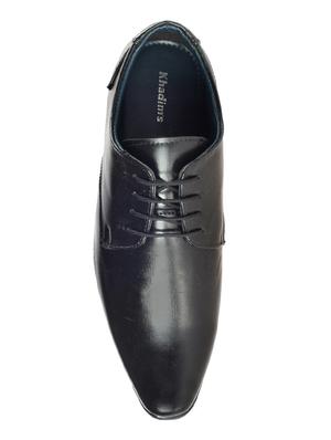 black leatherette lace-up derbys - 16203672 - Standard Image - 4