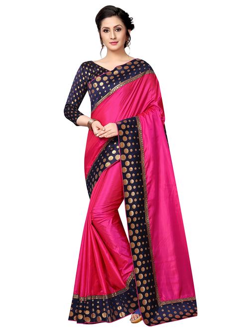 zari lace border saree with blouse - 16204193 - Very Small Image - 1