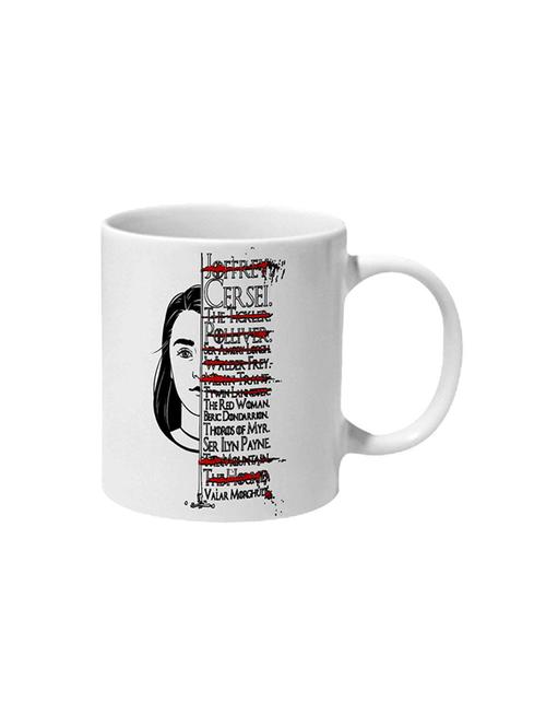 game of thrones arya stark list ceramic mug - 16206698 - Standard Image - 1