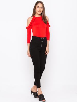 zipper detail high rise jegging - 16206872 - Standard Image - 4