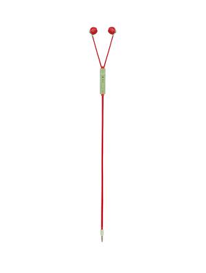 red plastic in ear phones - 16208037 - Standard Image - 4