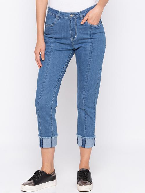 turn up hem slim fit jeans - 16208054 - Very Small Image - 1
