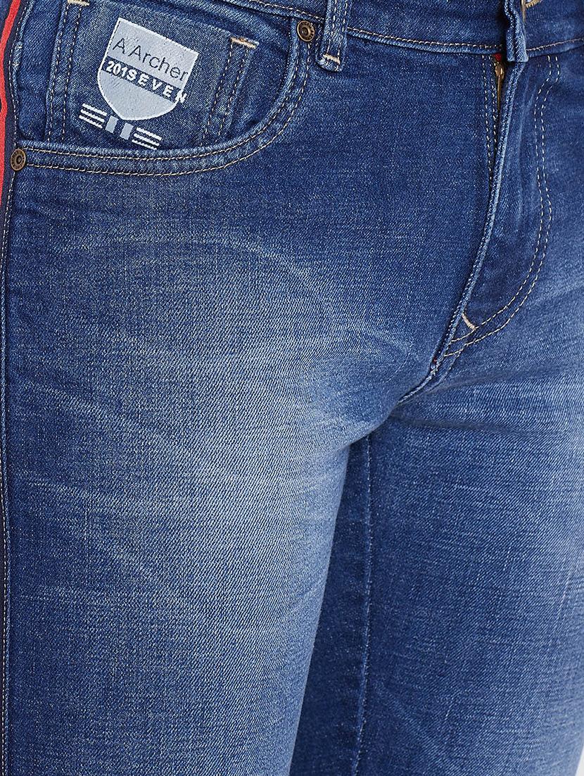 blue denim heavy washed jeans - 16208084 - Zoom Image - 4
