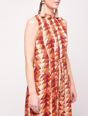pocket detail tie front a-line dress - 16208099 - Standard Image - 4