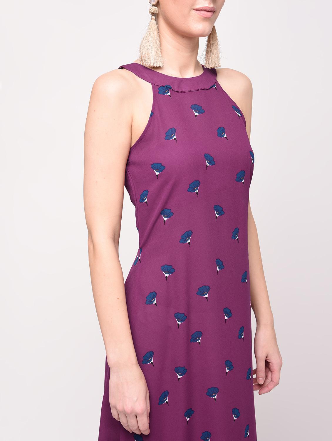 tie back floral maxi dress - 16208101 - Zoom Image - 4