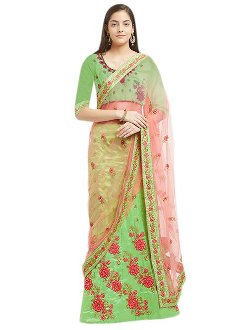 embroidered straight lehenga - 16208151 - Standard Image - 1