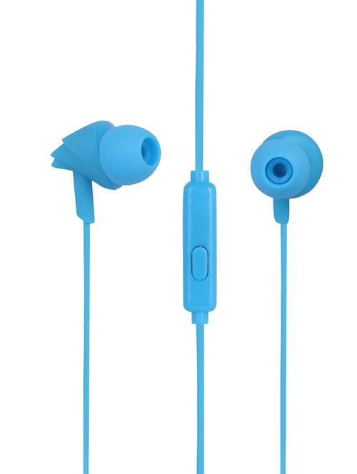blue plastic in ear phones - 16208346 - Standard Image - 1
