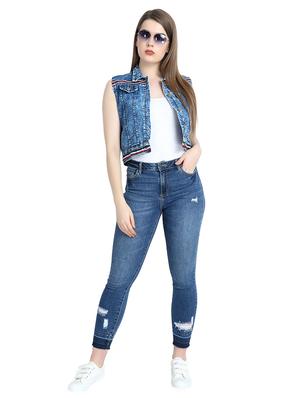 tape detail denim jacket - 16208422 - Standard Image - 4